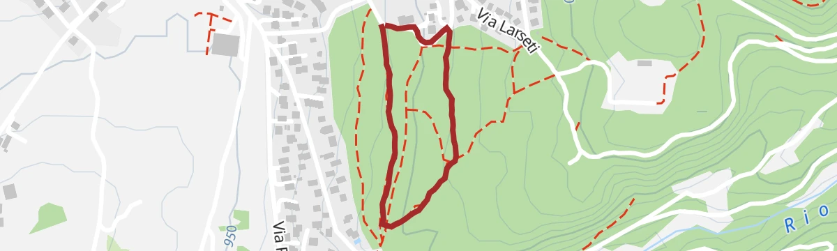 Route map: Loop at Parco Arte Pineta in Cavareno